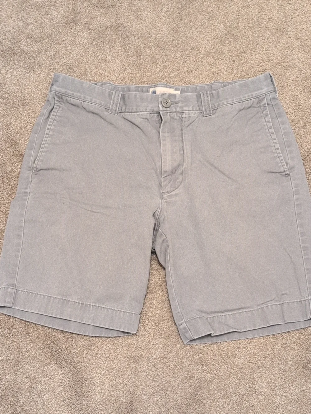 J. Crew Light Gray Flat-Front Chino Shorts